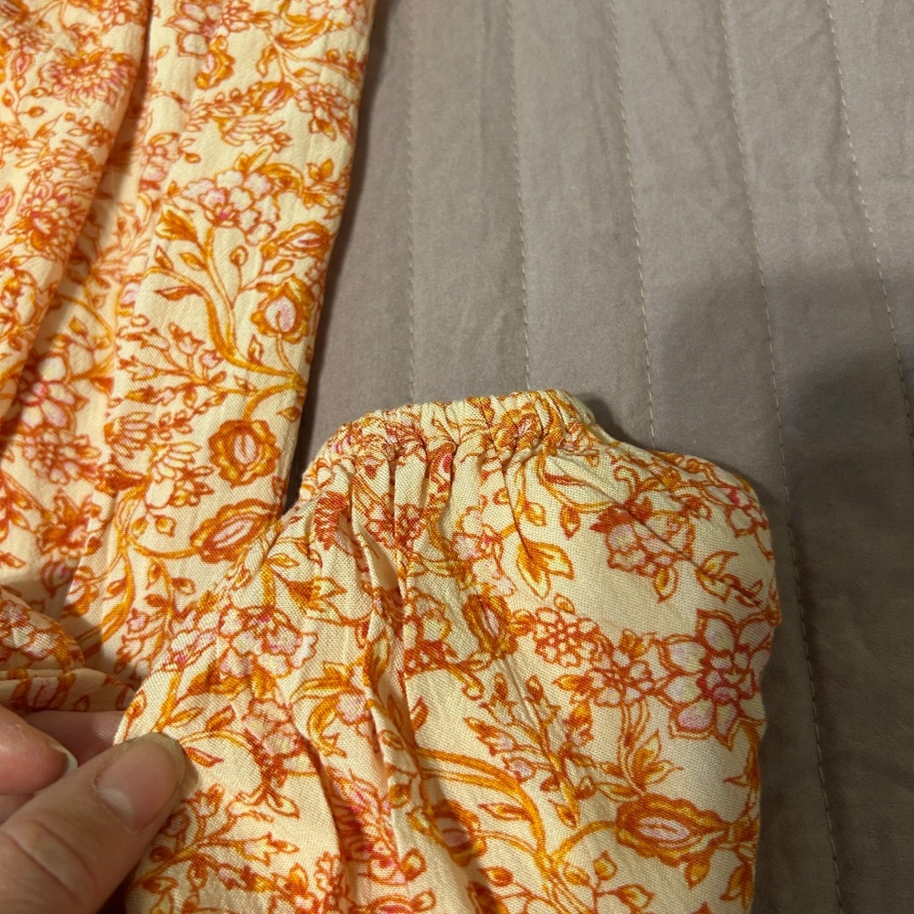 Floral Orange Maxi Dress - Picture 8 of 8